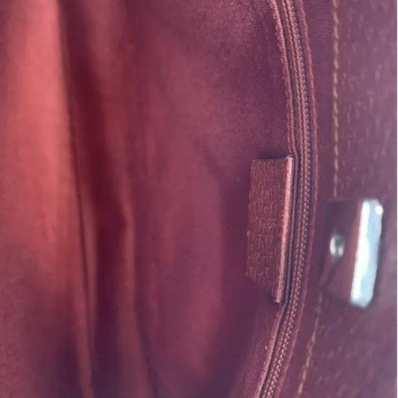 Gucci Jacquard Tote-Red Canvas-Monogrammed Canvas-Red Leather-Ruthenium - Picture 5 of 6